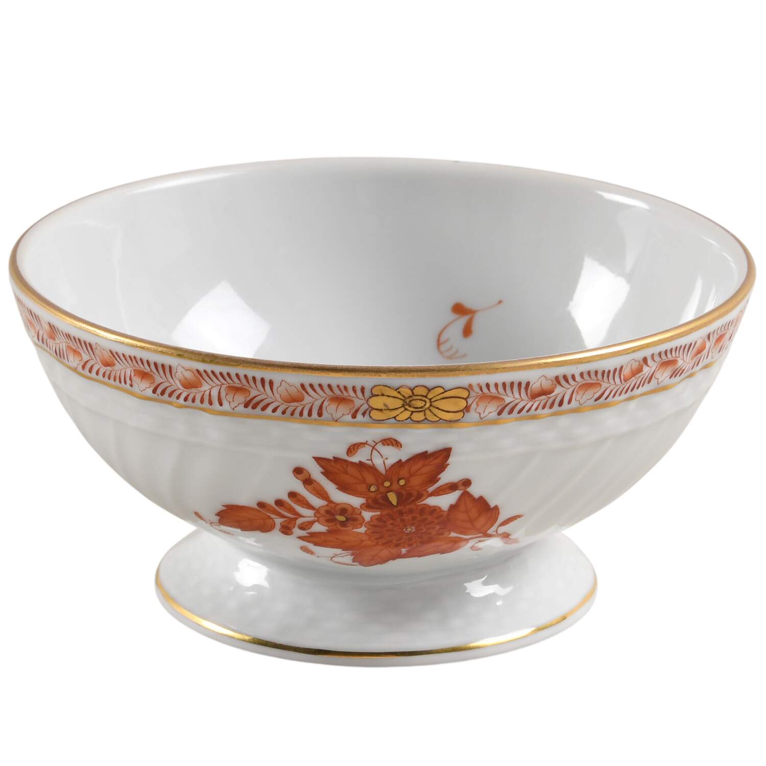 Chinese Bouquet Rust (AOG) Cranberry Bowl by Herend-1