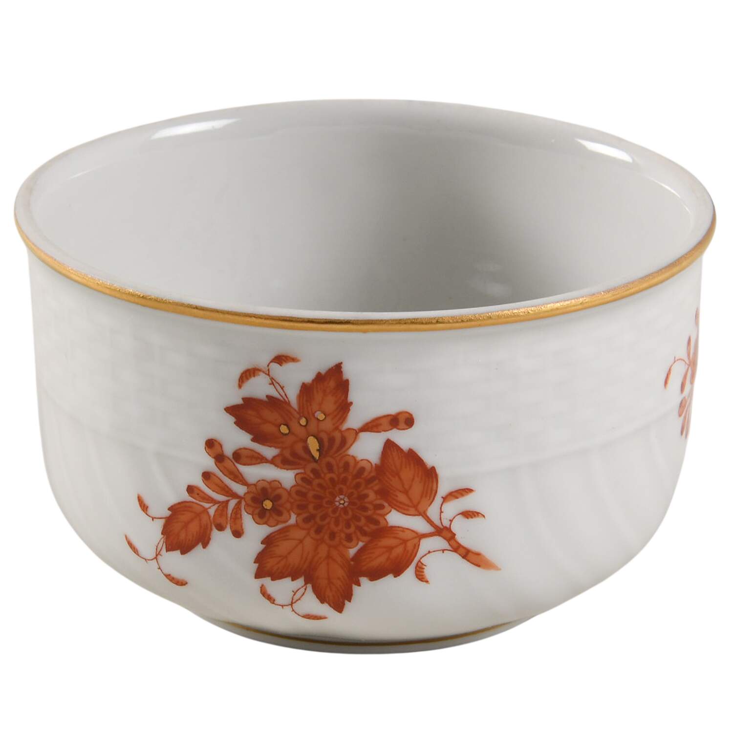 Chinese Bouquet Rust (AOG) Sugar Bowl No Lid by Herend-1