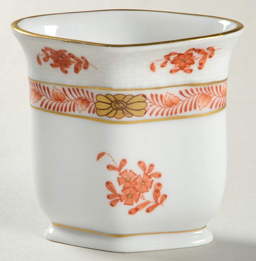 Chinese Bouquet Rust (AOG) Toothpick Holder by Herend-1