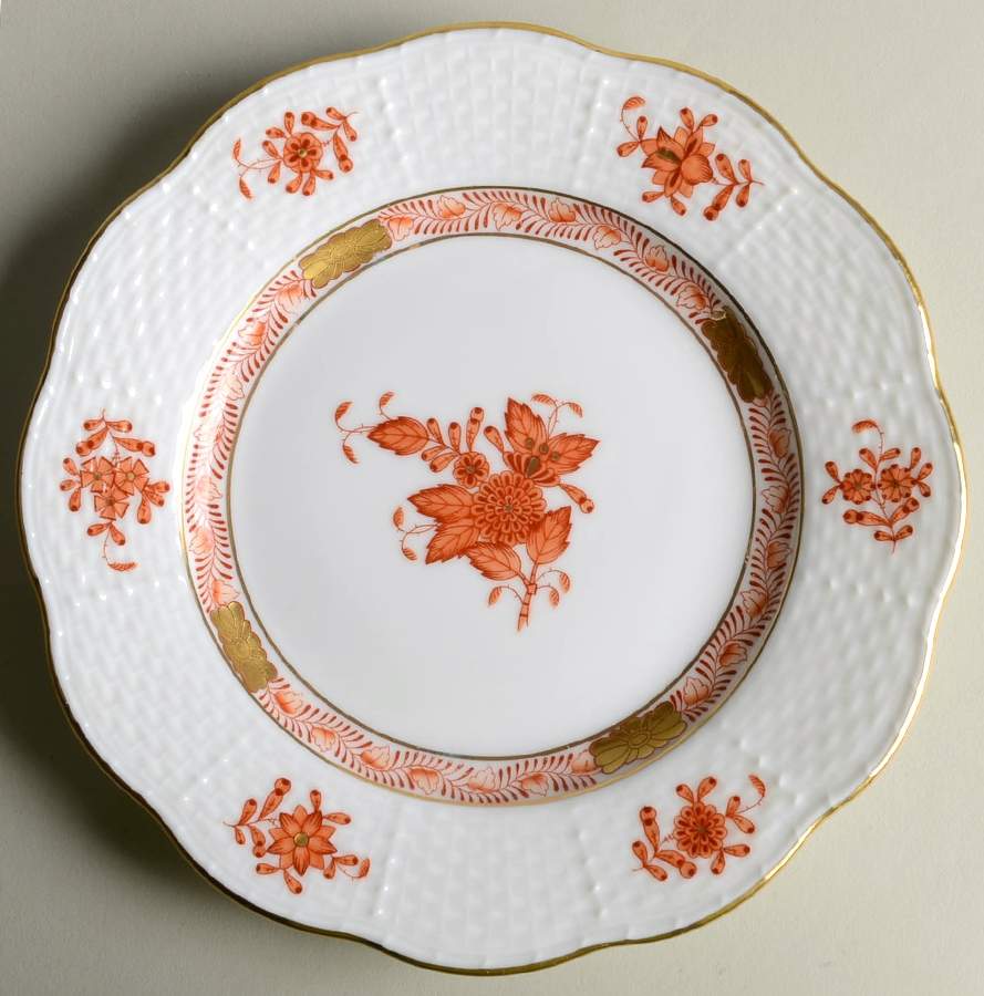 Chinese Bouquet Rust (AOG) Bread & Butter Plate by Herend-1