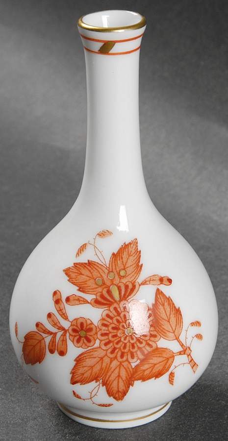 Chinese Bouquet Rust (AOG) 3" Bud Vase by Herend-1