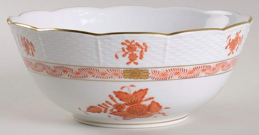 Chinese Bouquet Rust (AOG) 6" Round Vegetable Bowl by Herend-1