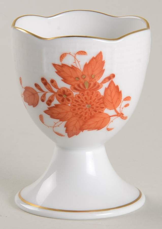 Chinese Bouquet Rust (AOG) Single Egg Cup by Herend-1