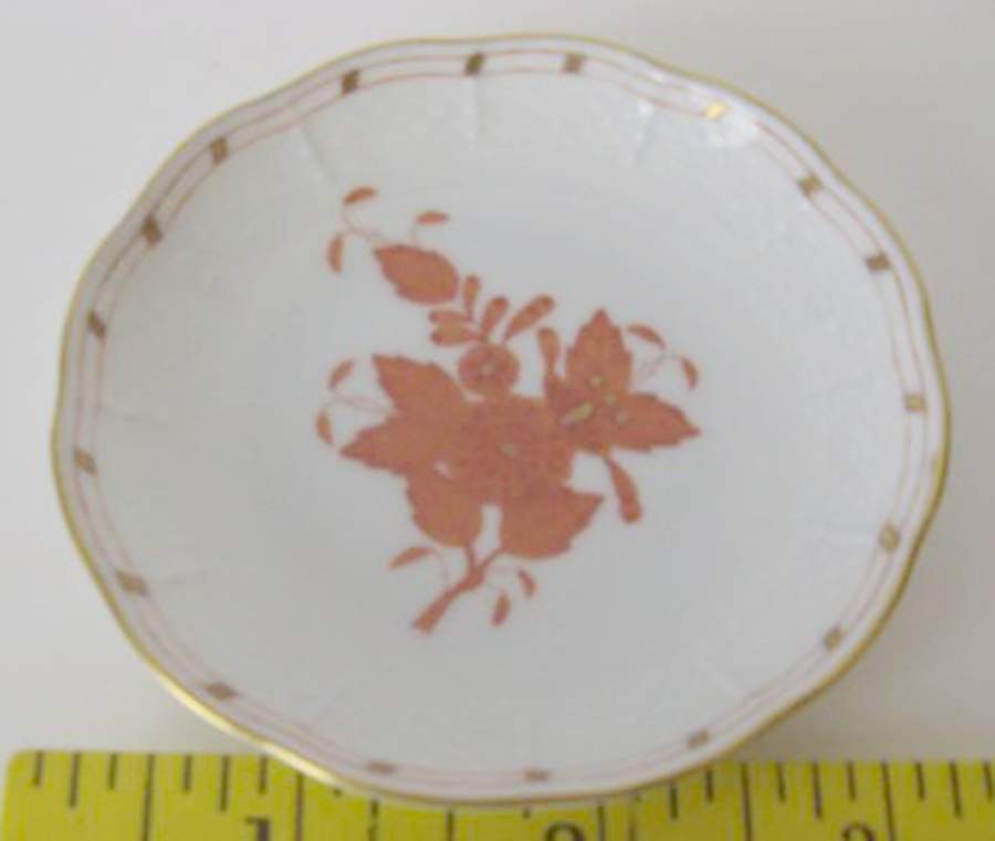 Chinese Bouquet Rust (AOG) Butter Pat by Herend-1