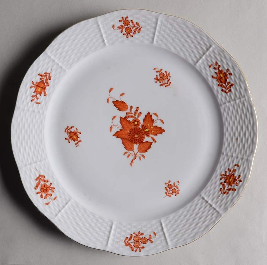Chinese Bouquet Rust (AOG) Dinner Plate by Herend-1