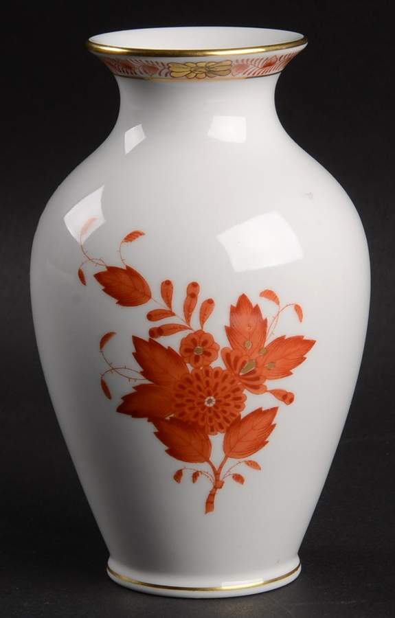 Chinese Bouquet Rust (AOG) 5" Vase by Herend-1