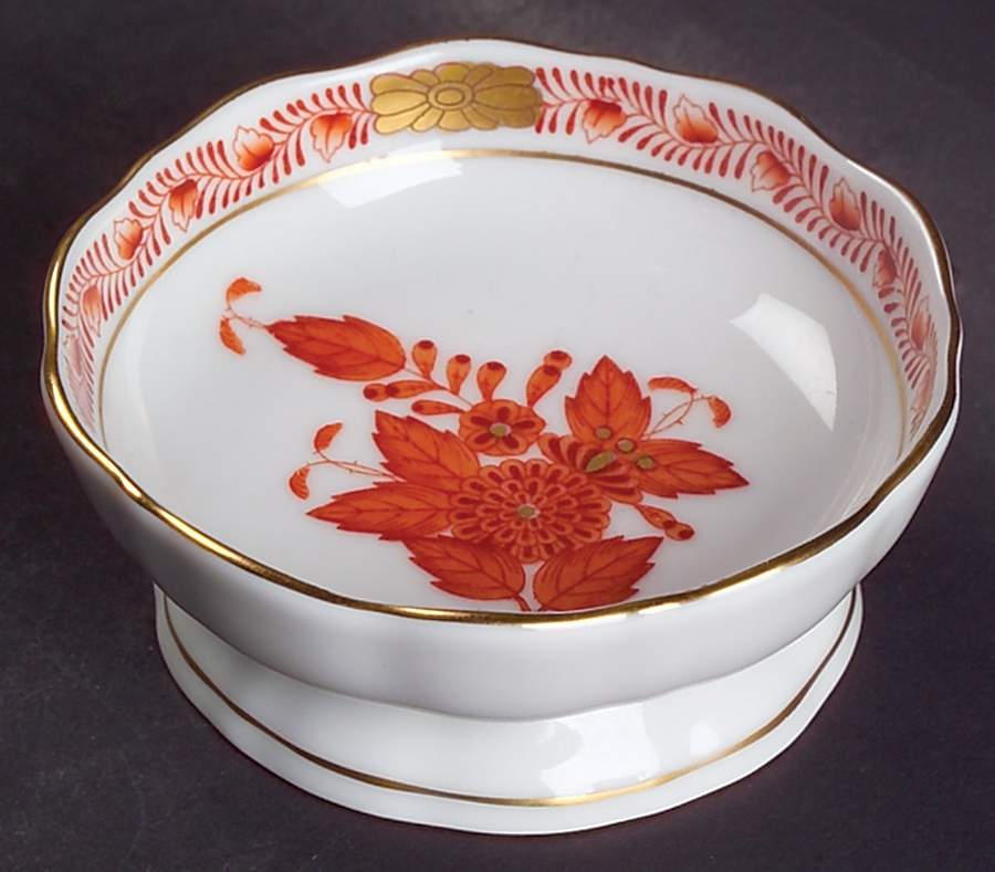 Chinese Bouquet Rust (AOG) Master Salt Dip by Herend-1