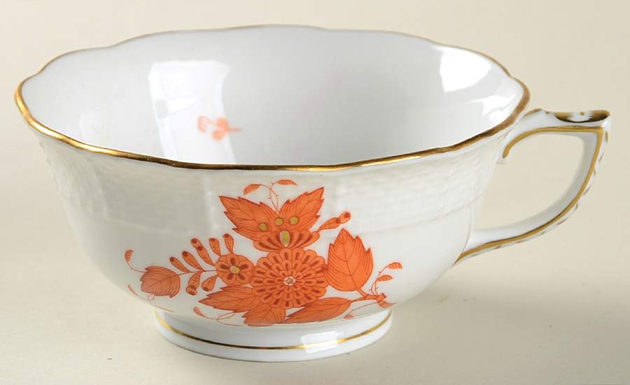 Chinese Bouquet Rust (AOG) Flat Cup by Herend-1