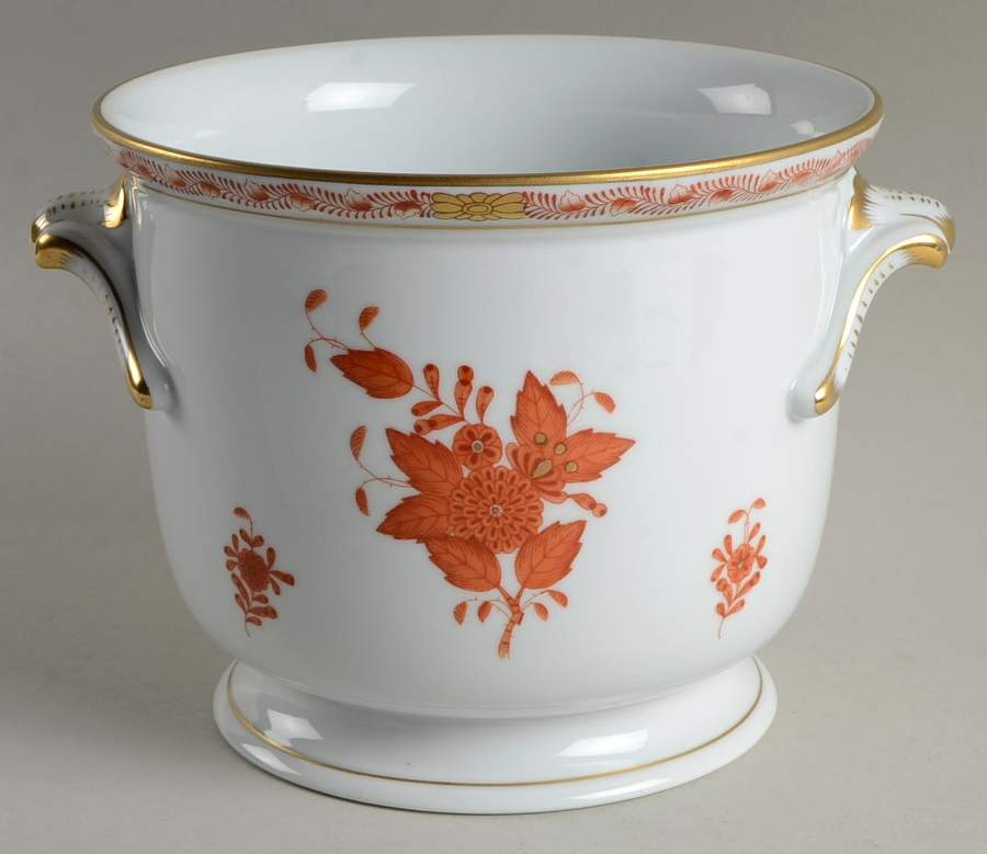 Chinese Bouquet Rust (AOG) 5" Cachepot by Herend-1