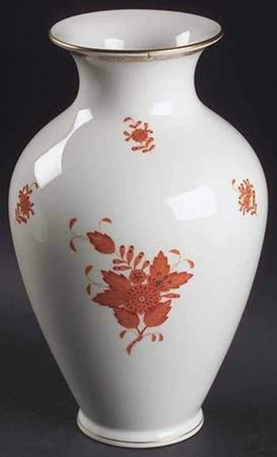 Chinese Bouquet Rust (AOG) 9" Vase by Herend-1