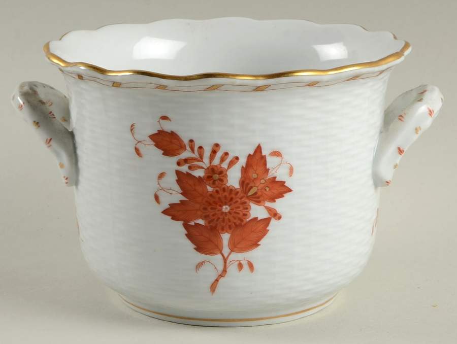 Chinese Bouquet Rust (AOG) Small Cachepot by Herend-1