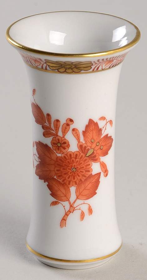 Chinese Bouquet Rust (AOG) 3" Vase by Herend-1