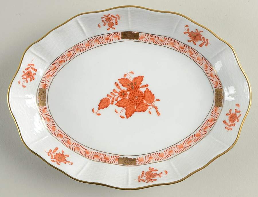 Chinese Bouquet Rust (AOG) Relish by Herend-1