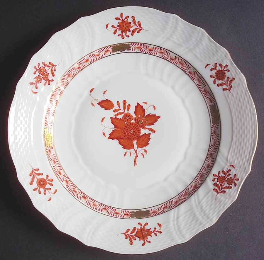 Chinese Bouquet Rust (AOG) Luncheon Plate by Herend-1