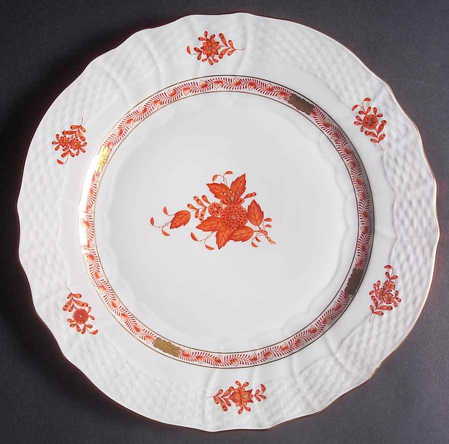 Chinese Bouquet Rust (AOG) Service Plate (Charger) by Herend-1