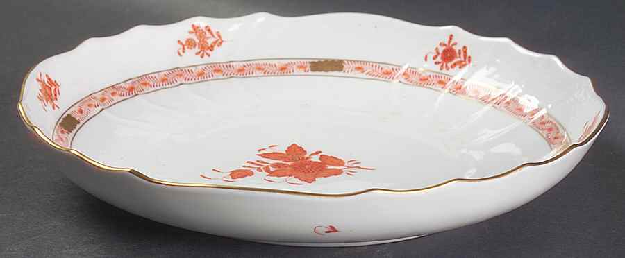 Chinese Bouquet Rust (AOG) 10" Round Vegetable Bowl by Herend-1