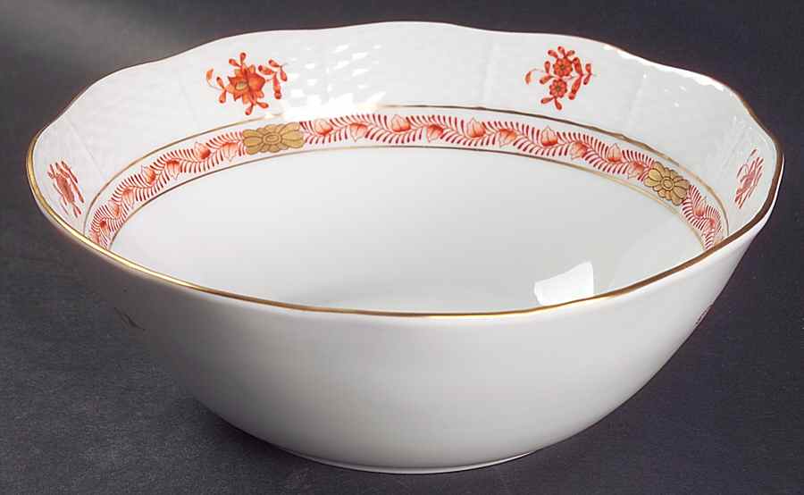 Chinese Bouquet Rust (AOG) 7" Round Vegetable Bowl by Herend-1