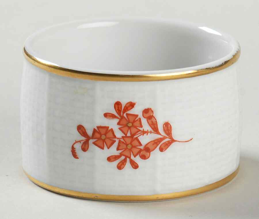Chinese Bouquet Rust (AOG) Napkin Ring by Herend-1