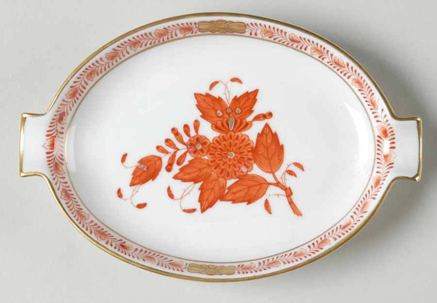 Chinese Bouquet Rust (AOG) 5" Ashtray by Herend-1