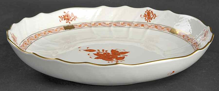Chinese Bouquet Rust (AOG) 10" Round Vegetable Bowl by Herend-1