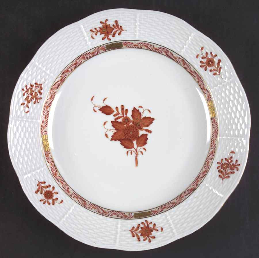 Chinese Bouquet Rust (AOG) Dinner Plate by Herend-1