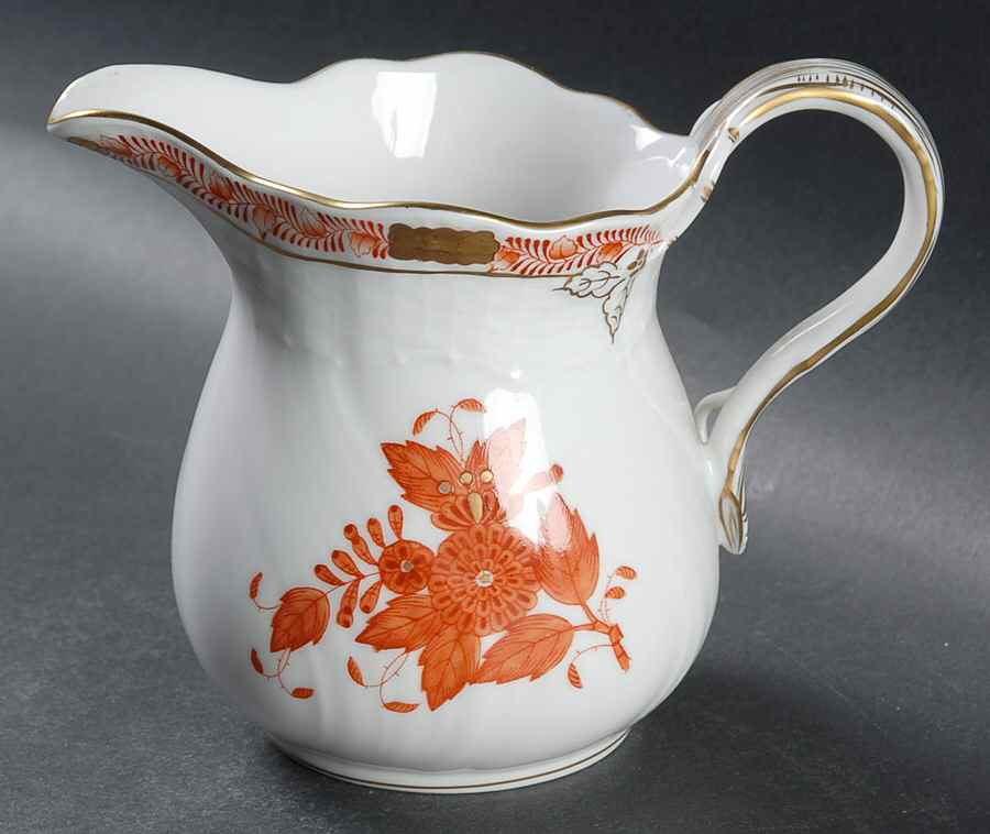 Chinese Bouquet Rust (AOG) Creamer by Herend-1