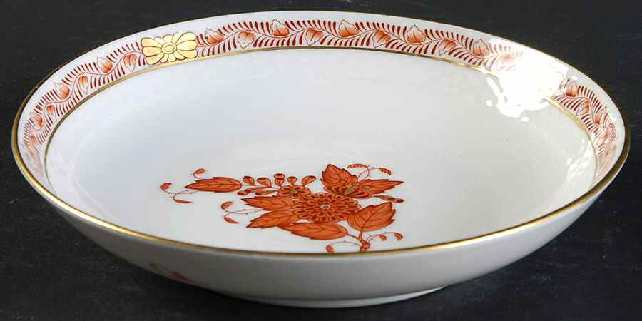 Chinese Bouquet Rust (AOG) Saucer for Flat Cup by Herend-1