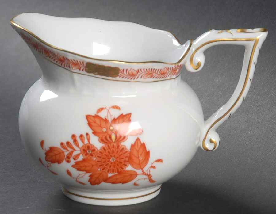Chinese Bouquet Rust (AOG) Creamer by Herend-1