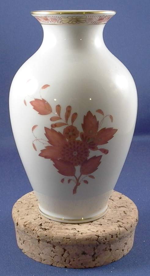 Chinese Bouquet Rust (AOG) 6" Vase by Herend-1