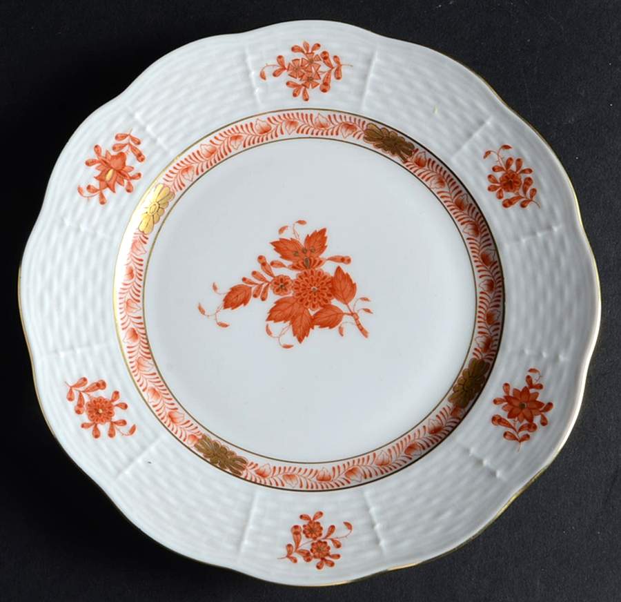 Chinese Bouquet Rust (AOG) Bread & Butter Plate by Herend-1