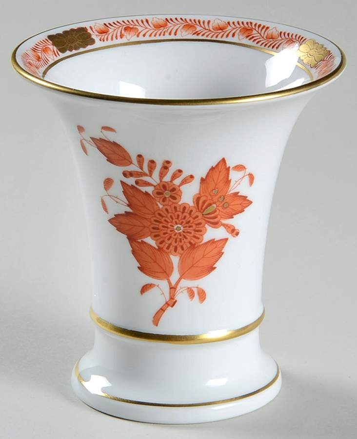 Chinese Bouquet Rust (AOG) 4" Vase by Herend-1