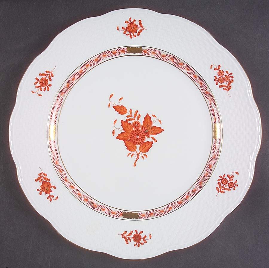 Chinese Bouquet Rust (AOG) Service Plate (Charger) by Herend-1