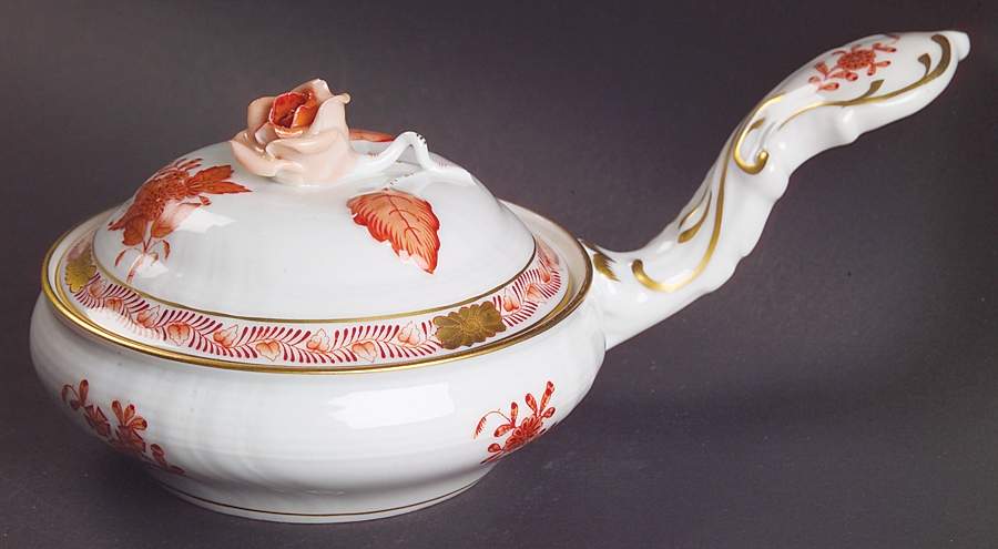 Chinese Bouquet Rust (AOG) Patty Pan & Lid by Herend-1