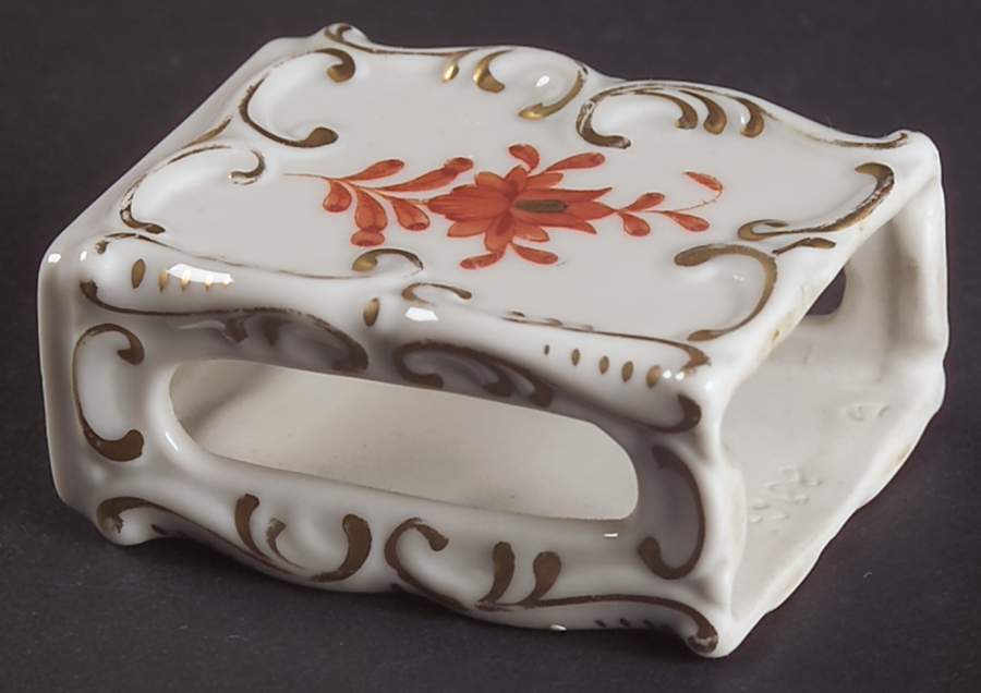 Chinese Bouquet Rust (AOG) Match Box Holder by Herend-1