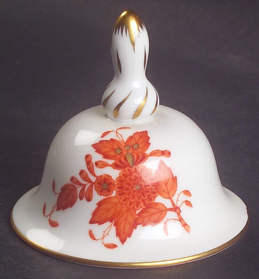 Chinese Bouquet Rust (AOG) Bell by Herend-1