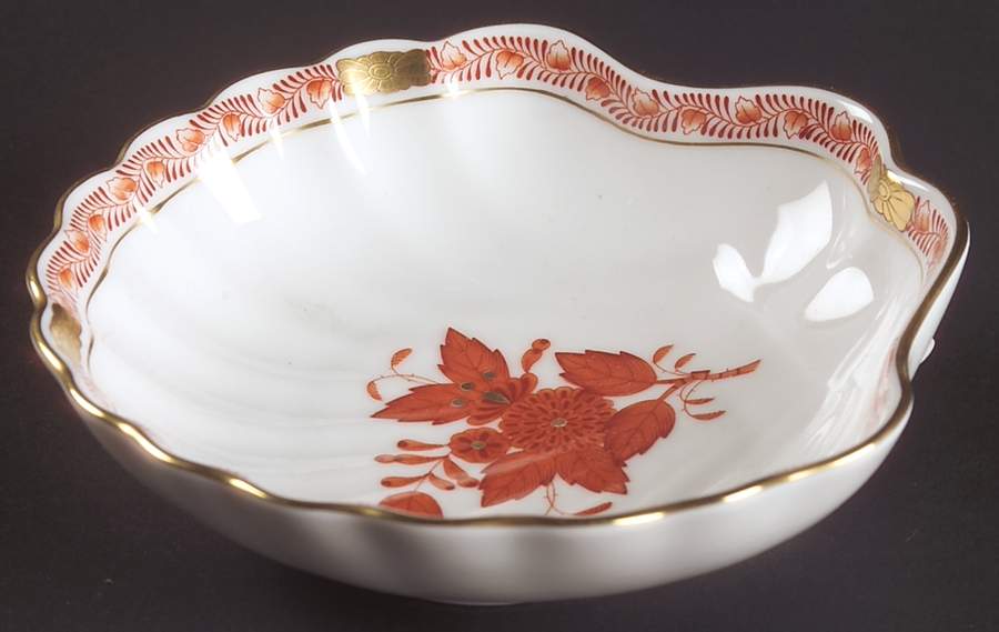Chinese Bouquet Rust (AOG) 5" Ashtray by Herend-1