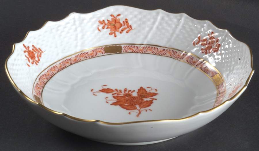Chinese Bouquet Rust (AOG) 8" All Purpose Bowl by Herend-1