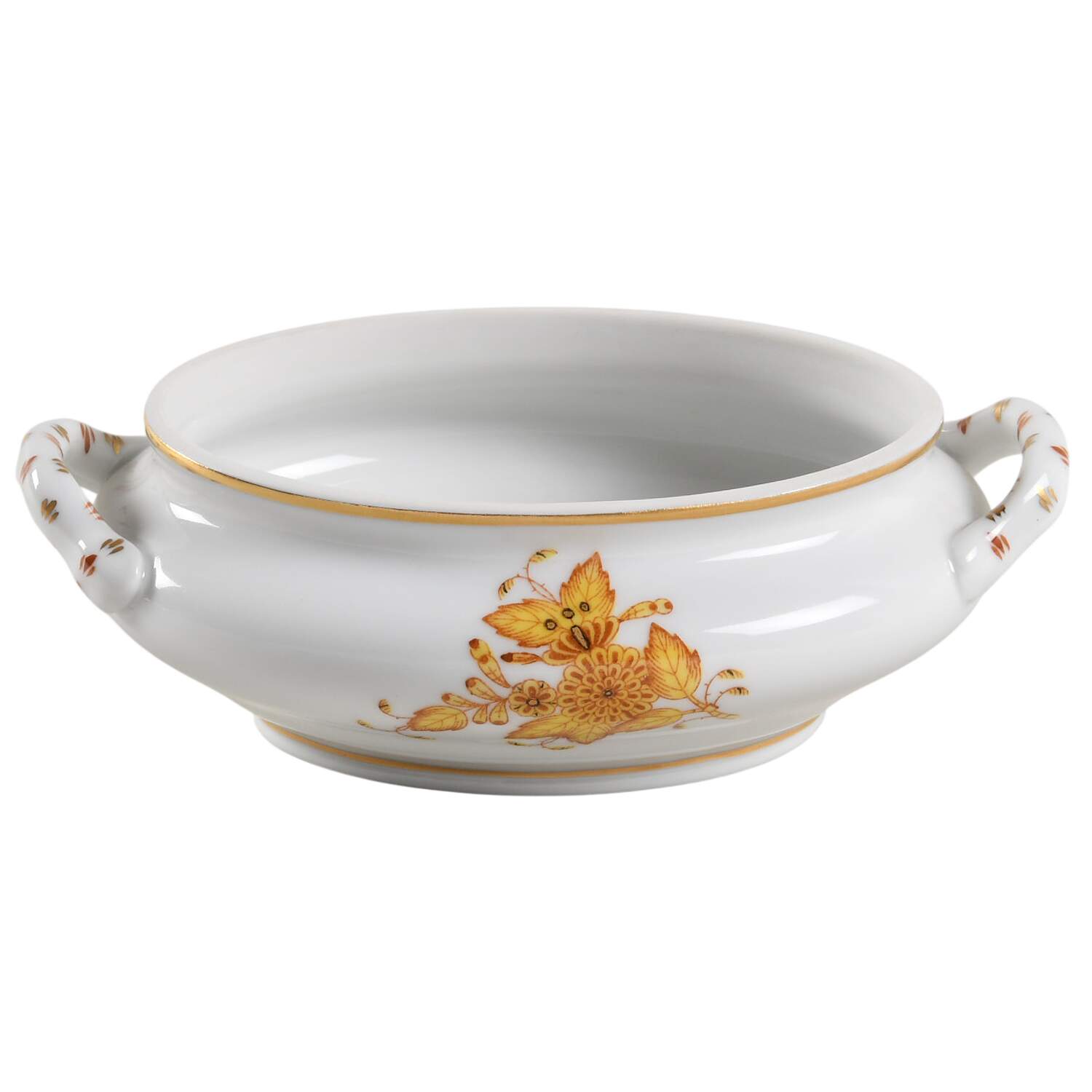Chinese Bouquet Yellow (AJ) Mini Tureen No Lid by Herend-1