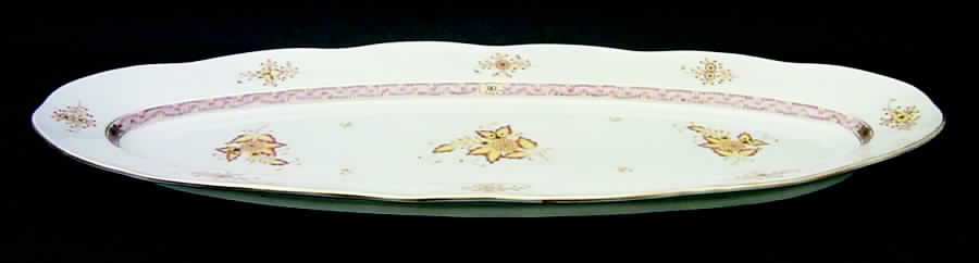 Chinese Bouquet Yellow (AJ) Fish Platter by Herend-1