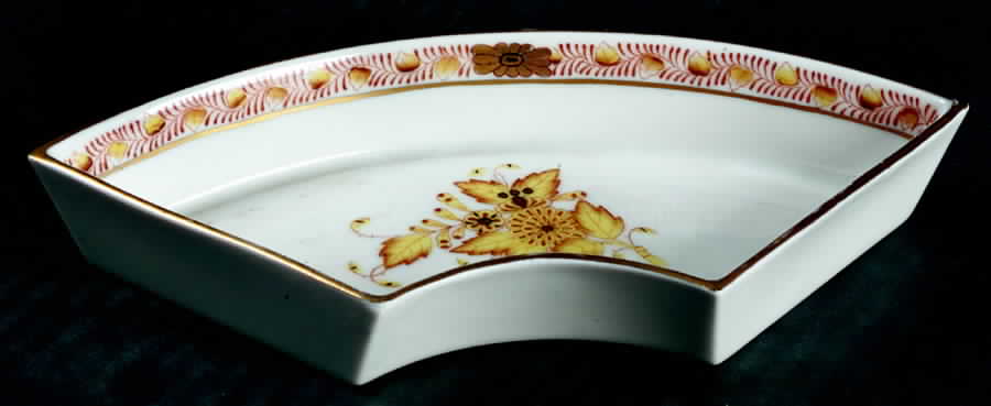 Chinese Bouquet Yellow (AJ) Lazy Susan-Side Dish by Herend-1