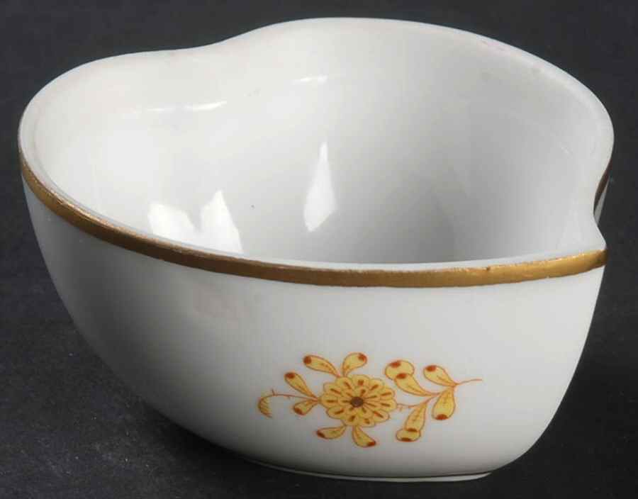 Chinese Bouquet Yellow (AJ) Small Household Box, No Lid by Herend-1