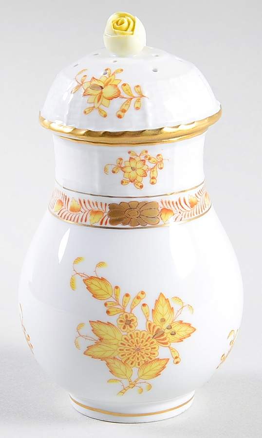 Chinese Bouquet Yellow (AJ) Sugar Shaker by Herend-1
