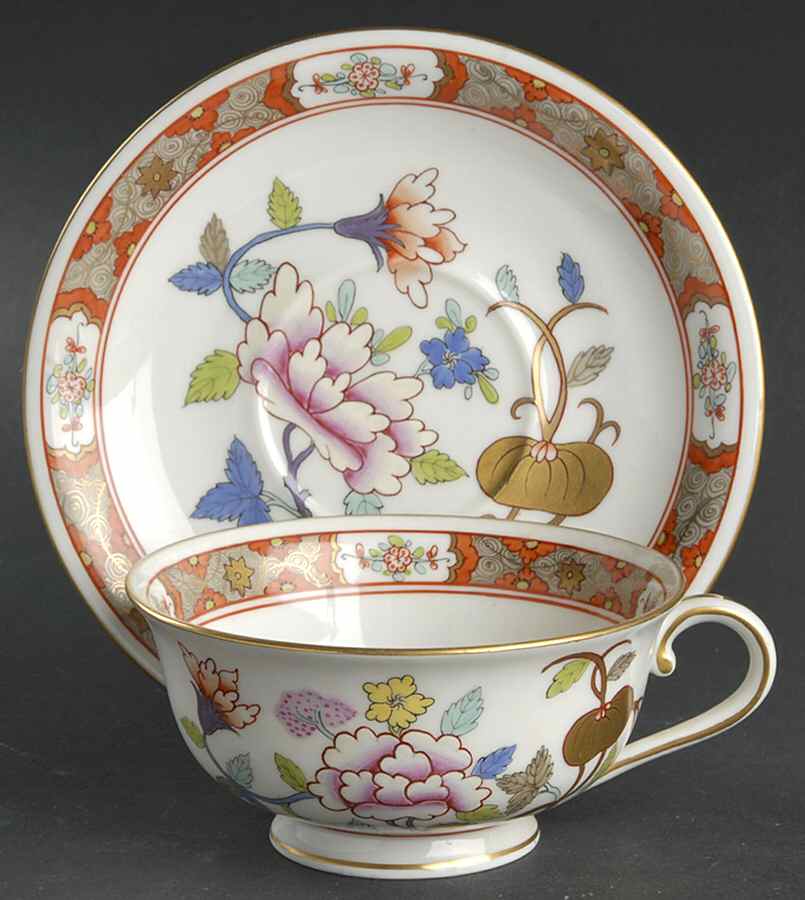 Chinois (Sh) Footed Cup & Saucer Set by Herend-1