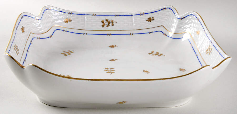 Coronation (Bat) 10" Square Large Fruit Bowl by Herend-1