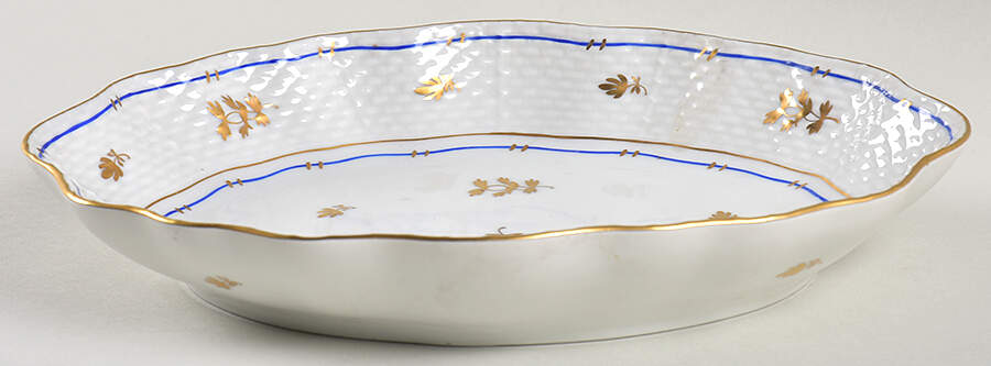 Coronation (Bat) 8" Oval Vegetable Bowl by Herend-1