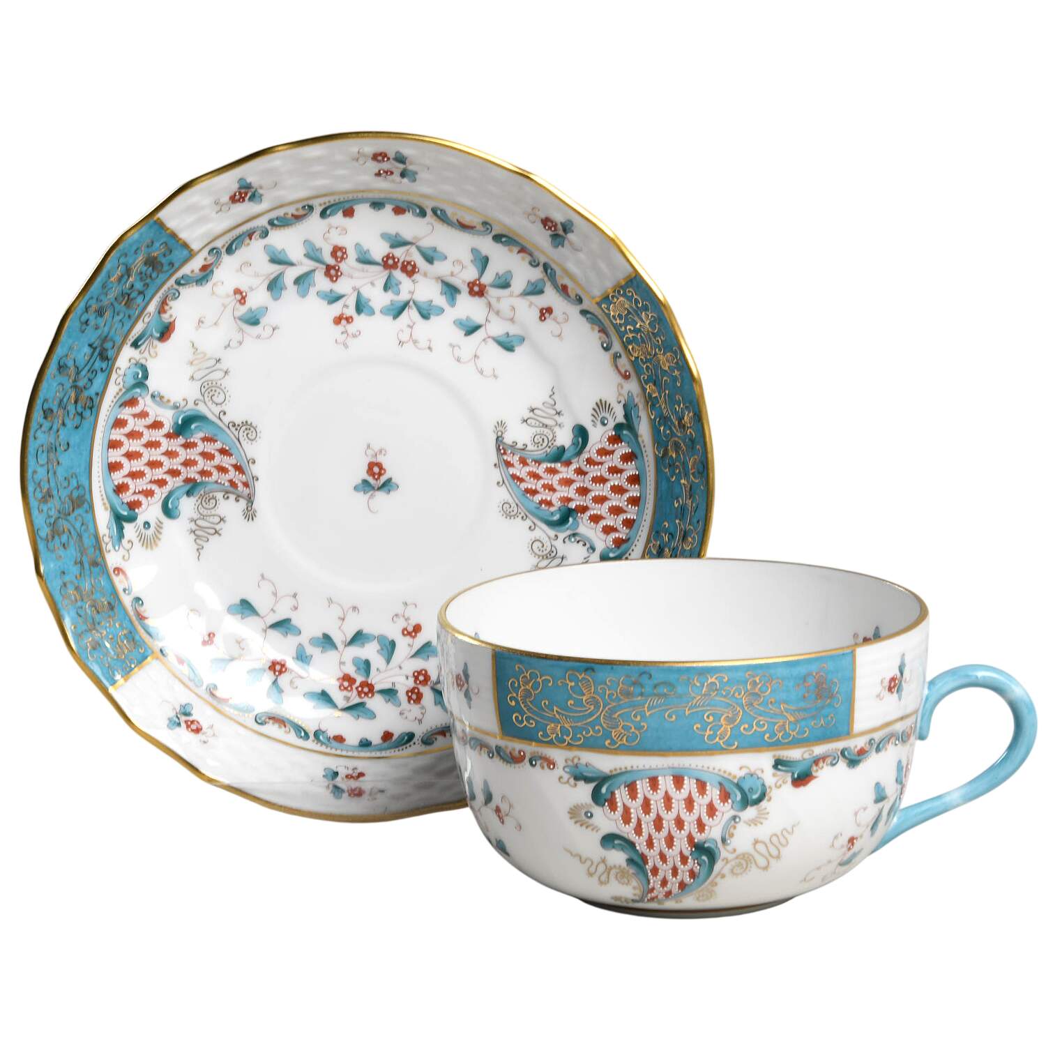 Cornucopia (Tca) Flat Cup & Saucer Set by Herend-1