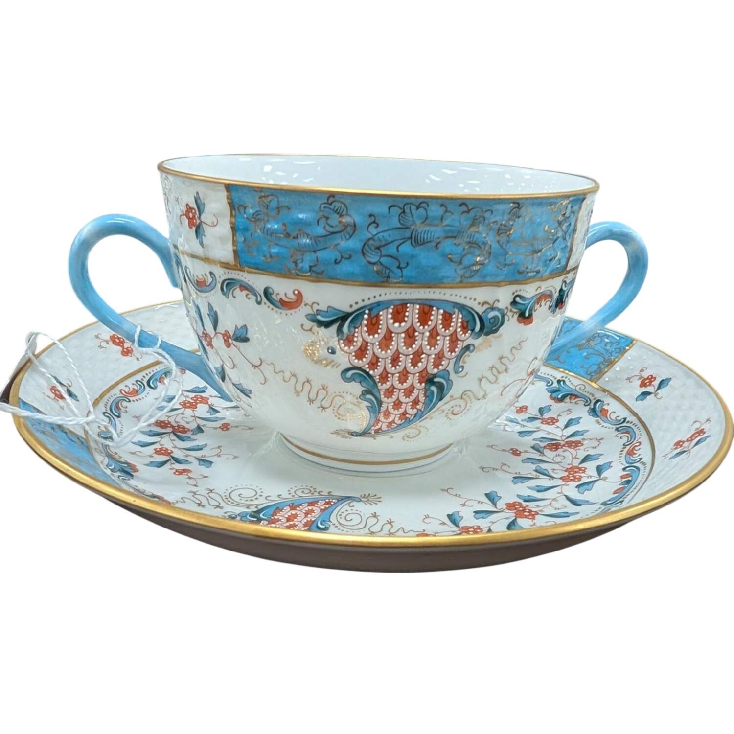 Cornucopia (Tca) Flat Bouillon Cup & Saucer by Herend-1