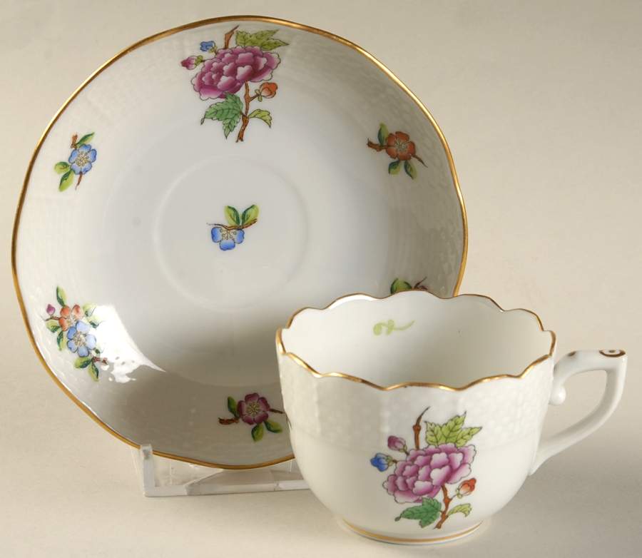 Eton Flat Demitasse Cup & Saucer Set by Herend-1