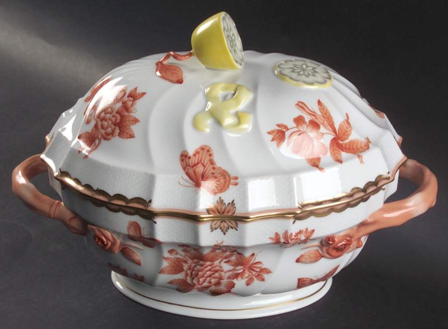 Fortuna (Vboh) Tureen & Lid by Herend-1