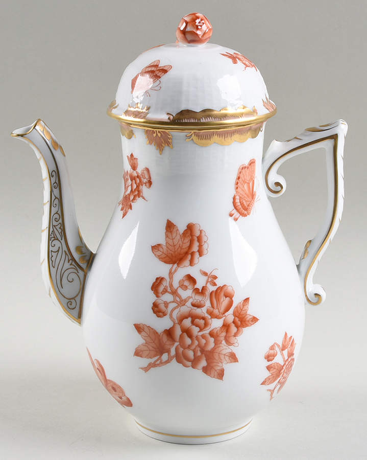 Fortuna (Vboh) Mini Coffee Pot & Lid by Herend-1